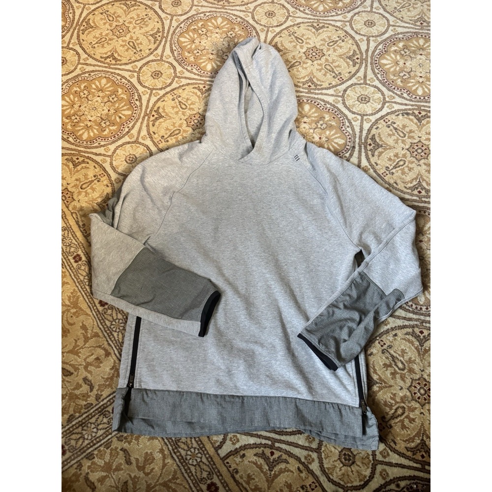 Lululemon Om&Roam Pullover Hoodie Sweatshirt‎ Women's Gray Side Zippers M/Medium